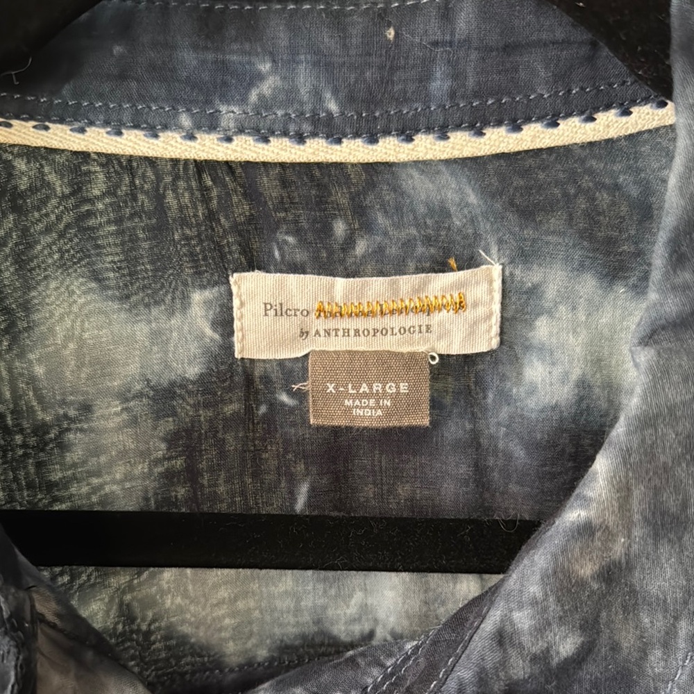 Pilcro Blue Tie-Dye Shirt - Picture 2 of 6